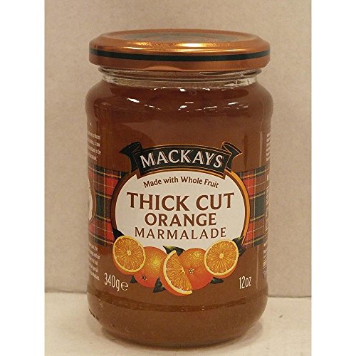 Mackays Thick Cut Orange Marmalade 340g Glas (Orangen-Marmelade dick geschnitten) von Mackays