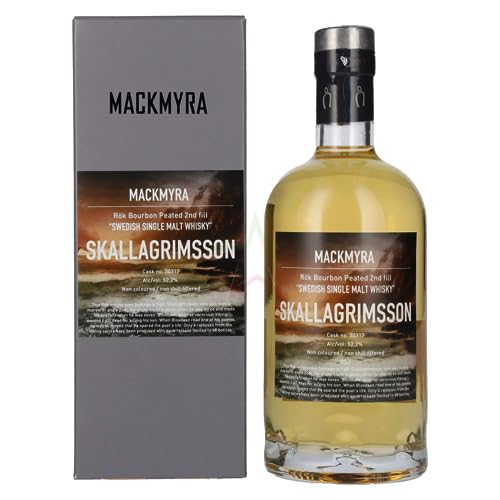 Mackmyra SKALLAGRIMSSON Rök Bourbon Peated Swedish Single Malt Whisky 52,20% 0,50 Liter von Mackmyra Whisky