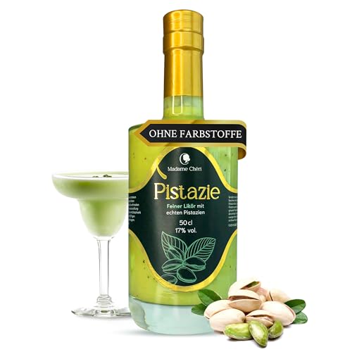 Madame Chéri Pistazienlikör 500 ml – Hochwertiger Pistazien Likör mit echten Pistazienstückchen – Feiner Pistacchio Likör aus Italien, 17 % vol. – Zum Verfeinern von Desserts, Kaffee & als Geschenk Madame Chéri Pistazienlikör 500 ml – Hochwertiger Pistazien Likör mit echten Pistazienstückchen – Feiner Pistacchio Likör aus Italien, 17 % vol. – Zum Verfeinern von Desserts, Kaffee & als Geschenk von MADAME CHÊRI