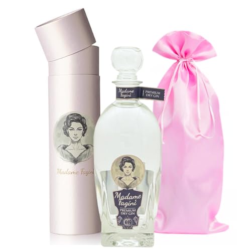 Madame Fagini Gin mit elegantem Beutel und Geschenkdose | Geschenkset für Frauen | 15 natürliche Botanicals | Das perfekte Geschenk, edle Flaschenform Madame Fagini Gin mit elegantem Beutel und Geschenkdose | Geschenkset für Frauen | 15 natürliche Botanicals | Das perfekte Geschenk, edle Flaschenform von Madame Fagini