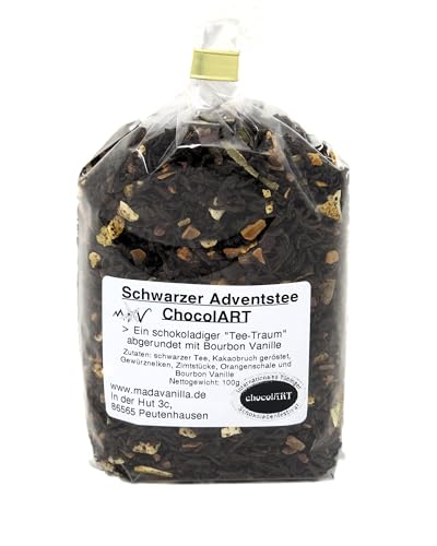 100g Schwarzer Adventstee ChocolART - mit Vanille und Kakaobruch 100g Schwarzer Adventstee ChocolART - mit Vanille und Kakaobruch von Madavanilla
