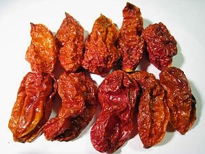 10g Chillie Bih Jolokia (Bhut Jolokia) - ganze Schoten - von Madavanilla