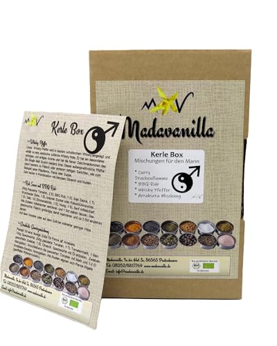 Kerle Box - Geschenkbox mit 4 Gewürzmischungen + mit Info/Rezept Flyer von Madavanilla