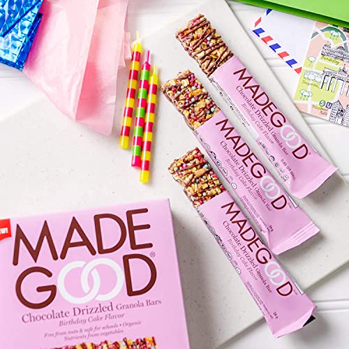 MadeGood Bio-Geburtstagskuchen, Schokolade, getropft, vegane Riegel von MadeGood