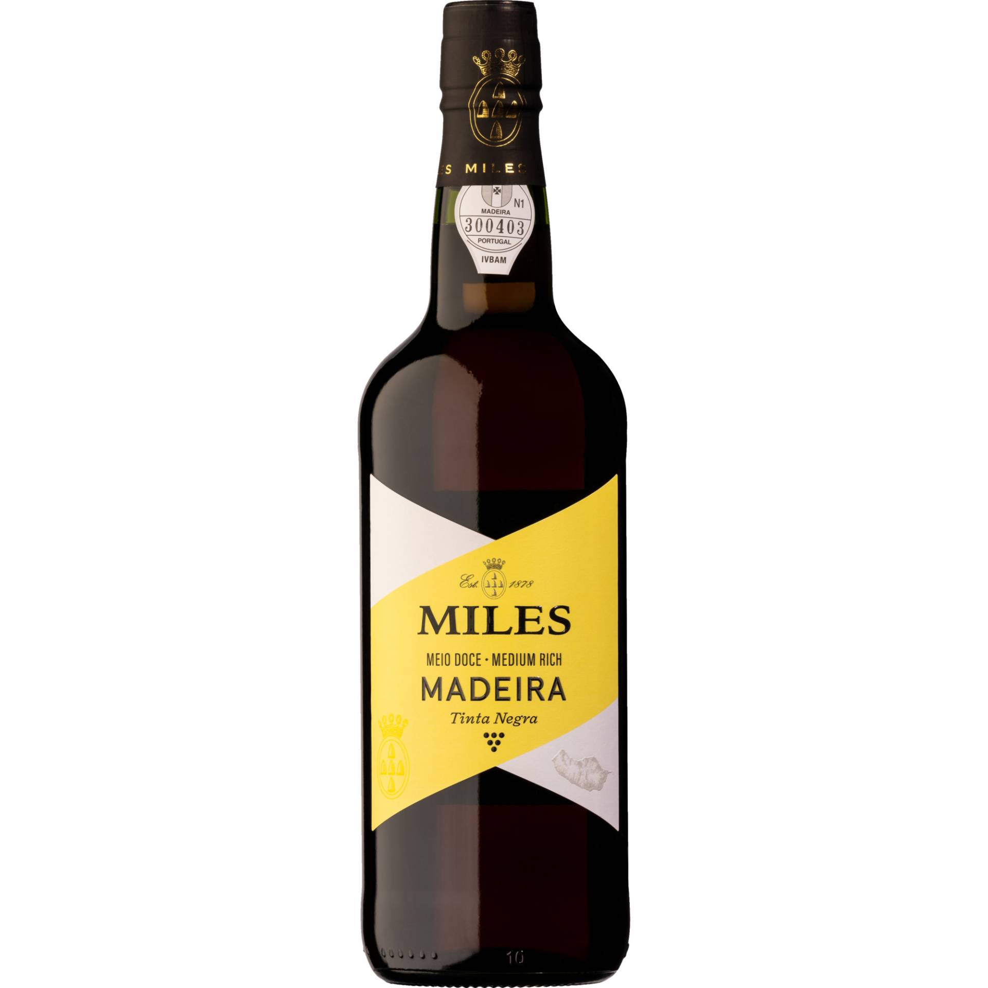 Miles Madeira Finest Medium Rich 3 Years, Madeira DOC, 19 % Vol., 0,75 L, Madeira, Spirituosen von Madeira Wine Company S.A., Funchal, Portugal