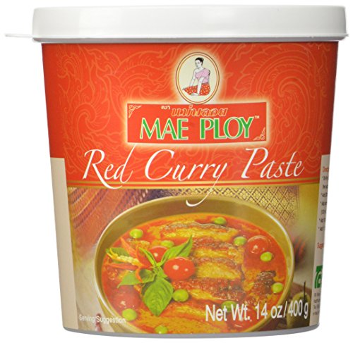 MAE PLOY Würzpaste Curry rot Cup, 6er Pack (6 x 400 g) von Mae Ploy