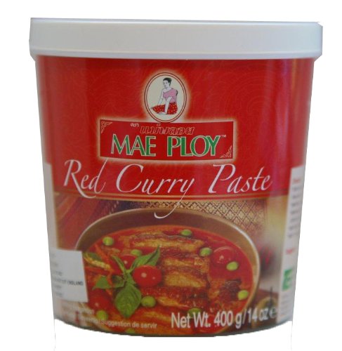 Mae Ploy 4er Pack Thailand Red Curry Paste 400g von Mae Ploy
