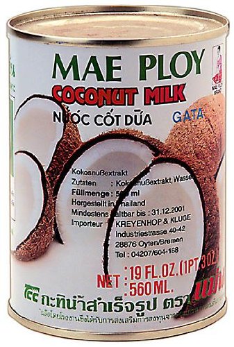 Mae Ploy Kokosnussmilch, Fettgehalt: 22%, 6er Pack (6 x 560 ml Packung) von Mae Ploy