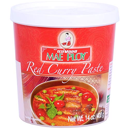 Mae Ploy Rote Currypaste, authentisches Thai Curry, thailändisch kochen, 400 g von Mae Ploy