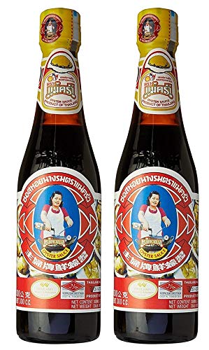 Mae Krua Oystersauce, 1. Qualität, (30% Austernextrakt) 2er Pack (2 x 300 ml Packung) von Maekrua