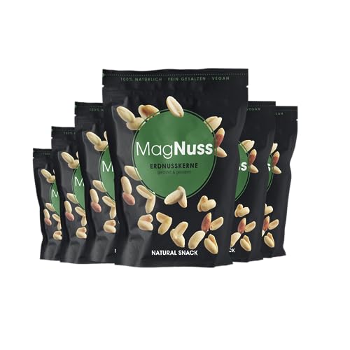 MagNuss Erdnusskerne | Geröstet & gesalzen | 6x 200g- Vorteilspackung | Perfekter Snack für jede Gelegenheit von MagNuss