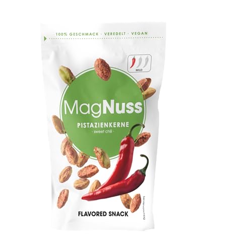 MagNuss Pistazienkerne Sweet Chili | Knackige Pistazienkerne mit würzigem Chili-Aroma, 100g | vegan von MagNuss