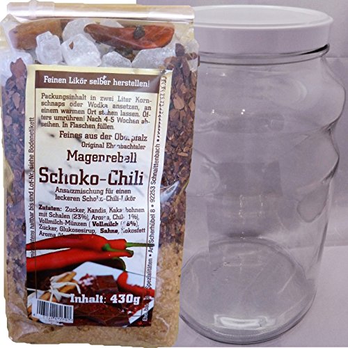 Ansatzlikör Ansatzmischung Gewürzmischung für einen Likör Schoko-Chili 430g mit Glas Geschenkidee Ansatzlikör Ansatzmischung Gewürzmischung für einen Likör Schoko-Chili 430g mit Glas Geschenkidee von Magenrebell