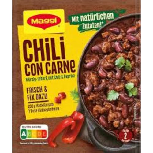 MAGGI Fix für Chili con Carne, Würzmischung, mit natürlichen Zutaten* , für 2 Portionen, 1er Pack (1 x 33g Packung) von Maggi