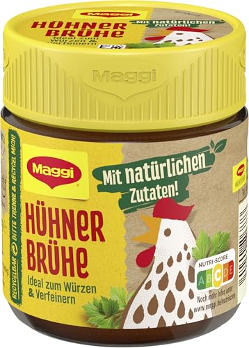 MAGGI Hühner Brühe, Universal-Würzmittel mit natürlichen Zutaten, 1er Pack (1 x 92g) von Maggi