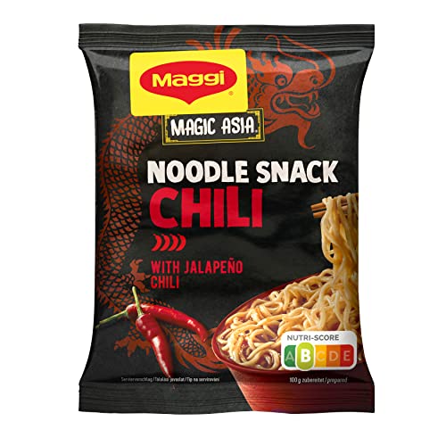 MAGGI Magic Asia Instant Nudel Snack Chili, asiatisches Fertiggericht, 12er Pack (12 x 62g) von Maggi