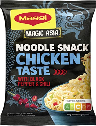 MAGGI Magic Asia Instant Nudel Snack Huhn, asiatisches Fertiggericht, 12er Pack (12x62g) von Maggi
