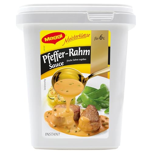 MAGGI Professional Pfeffer-Rahm Sauce, keine kennzeichnungspflichtige Zusatzstoffe, Ergiebigkeit 6L, 1er Pack (1 x 750g GastroBox) von NESTLE PROFESSIONAL