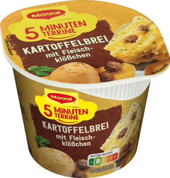 Maggi 5 Minuten Terrine Kartoffelbrei mit Fleischklößchen von Maggi
