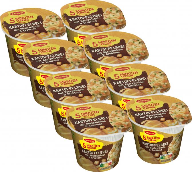 Maggi 5 Minuten Terrine Kartoffelbrei mit Röstzwiebeln & Croûtons Maggi 5 Minuten Terrine Kartoffelbrei mit Röstzwiebeln & Croûtons von Maggi