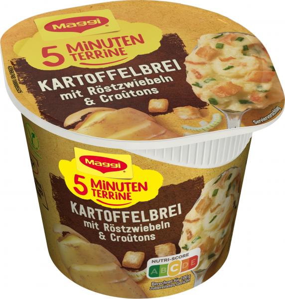 Maggi 5 Minuten Terrine Kartoffelbrei mit Röstzwiebeln & Croûtons von Maggi