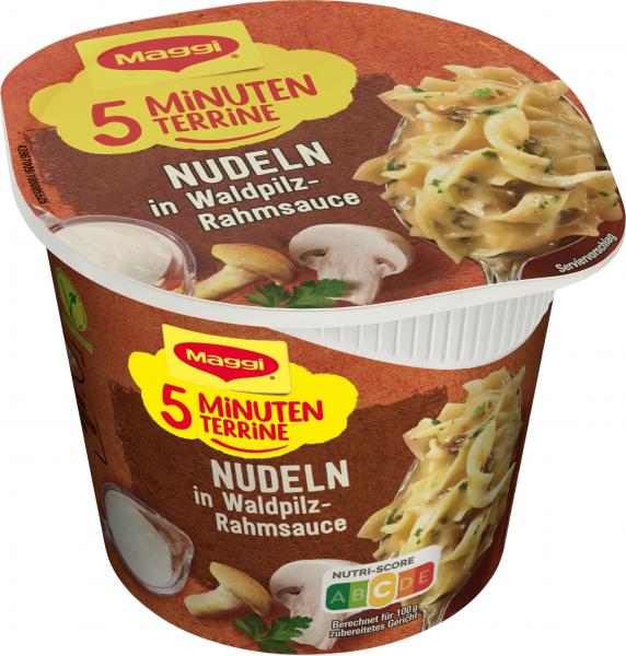 Maggi 5 Minuten Terrine Nudeln in Waldpilz-Rahmsauce von Maggi