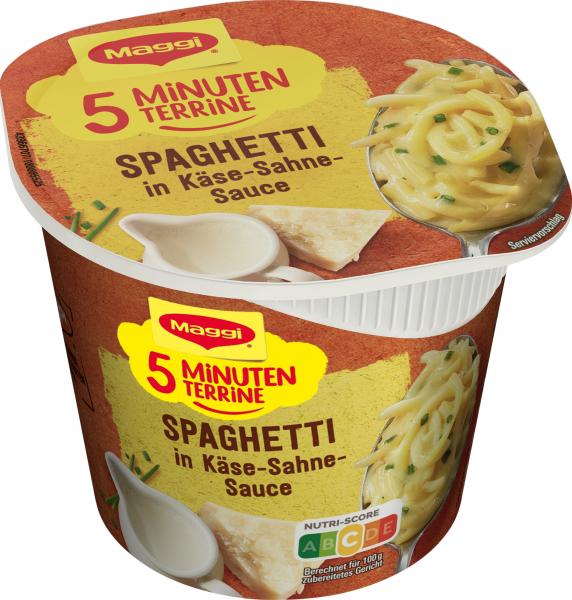 Maggi 5 Minuten Terrine Spaghetti in Käse-Sahne-Sauce von Maggi
