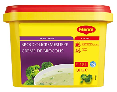 Maggi Broccolicremesuppe, Authentische Broccolisuppe, Vegetarisch, 1er Pack (1 x 1,8kg) von Maggi