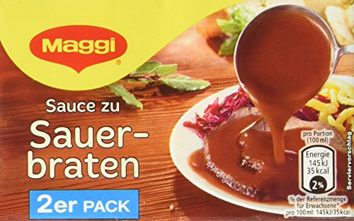 Maggi Delikatess Doppelpack Soße zu Sauerbraten, 18er Pack (18 x 500 ml) von Maggi
