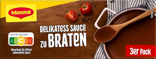 Maggi Delikatess Sauce zu Braten, 3er Pack, ergibt 3 x 250 ml von Maggi