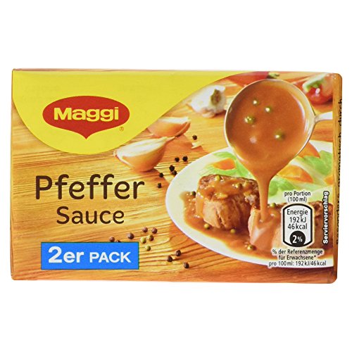 Maggi Delikatess-Saucen Pfeffersauce Doppelpack, 55 g (ergibt 2 x 250 ml) von Maggi