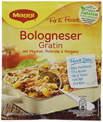 Maggi Fix Bologneser Gratin, 36er Pack (36 x 38 g Beutel) von Maggi