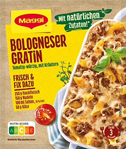 Maggi Fix Bologneser Gratin, 36er Pack (36 x 38 g Beutel) von Maggi