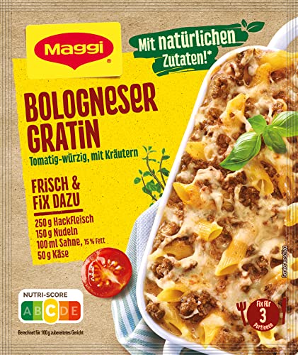 Maggi Fix Bologneser Gratin, 36er Pack (36 x 38 g Beutel) von Maggi