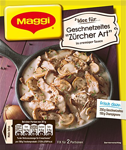 Maggi Fix Geschnetzeltes-Züricher Art, 15er Pack (15 x 50 g Beutel) von Maggi