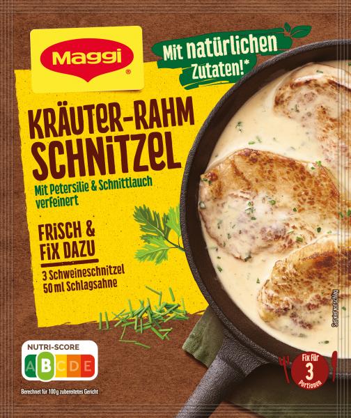 Maggi Fix für Kräuter-Rahm Schnitzel von Maggi
