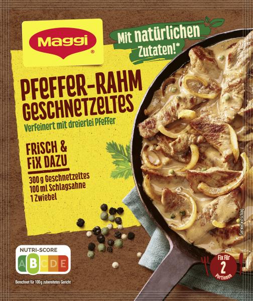 Maggi Fix für Pfeffer-Rahm Geschnetzeltes von Maggi