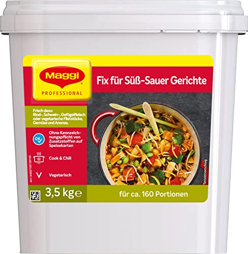 Maggi Fix für Süß-Sauer Gerichte, vegetarisch, 1er Pack (1 x 3,5kg Gastro Box) von Maggi