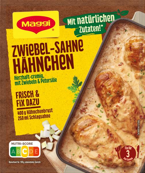 Maggi Fix für Zwiebel-Sahne-Hähnchen von Maggi