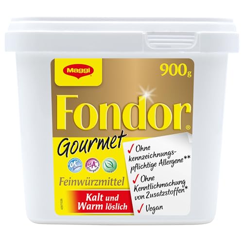 MAGGI Professional Fondor Gourmet Feinwürzmittel o.k.A., vegane Gewürzmischung, 1er Pack (1 x 900g GastroBox) MAGGI Professional Fondor Gourmet Feinwürzmittel o.k.A., vegane Gewürzmischung, 1er Pack (1 x 900g GastroBox) von NESTLE PROFESSIONAL
