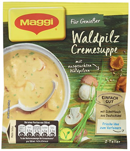 Maggi Für Geniesser Waldpilz Cremesuppe, 12er Pack (12 x 50 g) von Maggi