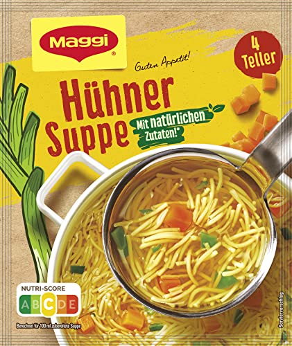 Maggi Guten Appetit, Hühner Suppe, 60g Beutel, ergibt 4 Teller, 1er Pack (1 x 60g) von Maggi