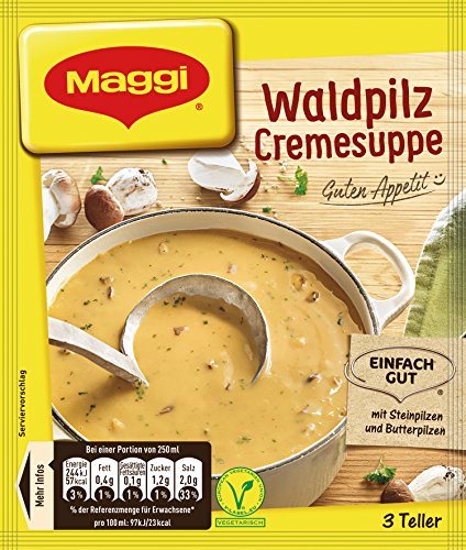 Maggi Guten Appetit, Waldpilz Cremesuppe, ergibt 3 Teller, 15er Pack (15 x 0.75 l) von Maggi