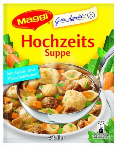 Maggi Guten Appetit Hochzeitssuppe, 20er Pack (20 x 1000 ml Beutel) von Maggi