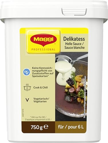 MAGGI Professional Helle Sauce, vegetarisch, Ergiebigkeit 6L, 1er Pack (1 x 750g GastroBox) von NESTLE PROFESSIONAL