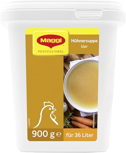 MAGGI Professional Klare Hühnersuppe, sofort löslich, Ergiebigkeit 36L, 1er Pack (1 x 900g GastroBox) von NESTLE PROFESSIONAL