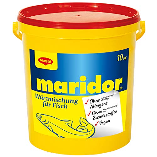 Maggi Maridor Würzmischung (o.k.A. für Fisch zum Kochen oder Braten und Grillen, Marinaden und Saucen, auch für Geflügel) 1er Pack (1 x 10kg Eimer) von Maggi