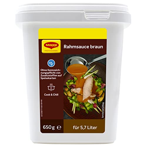 Maggi Rahm-Sauce braun, vegetarisch,1er Pack (1 x 650g Gastro Box) von Maggi