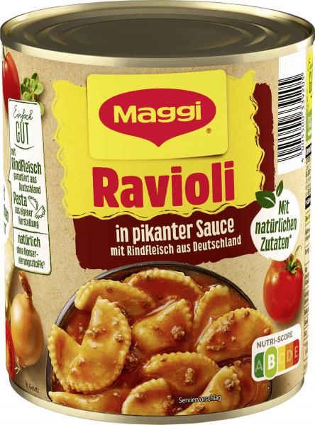 Maggi Ravioli in pikanter Sauce mit Fleisch Maggi Ravioli in pikanter Sauce mit Fleisch von Maggi