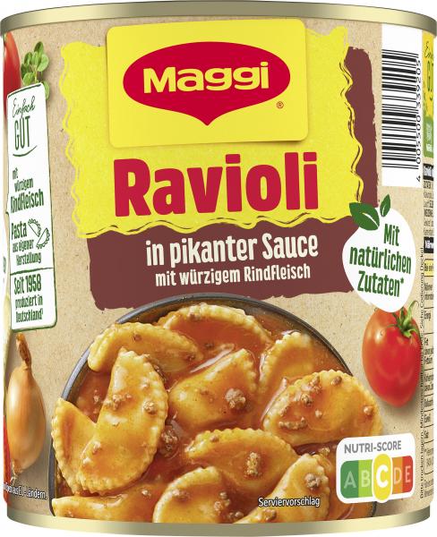 Maggi Ravioli in pikanter Sauce mit Fleisch Maggi Ravioli in pikanter Sauce mit Fleisch von Maggi